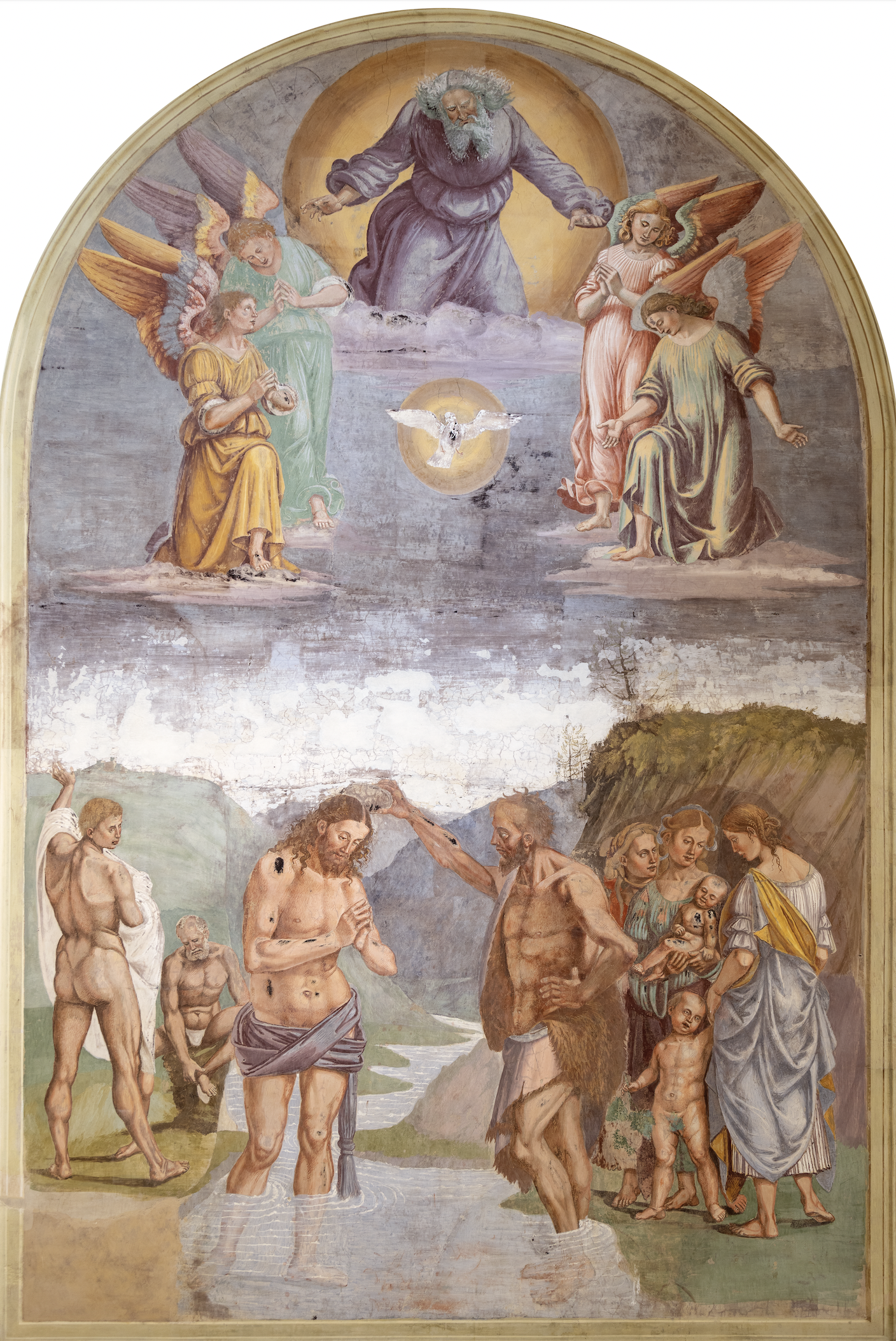 Luca Signorelli, Battesimo di Cristo, 1523, Affresco, Il Palazzone